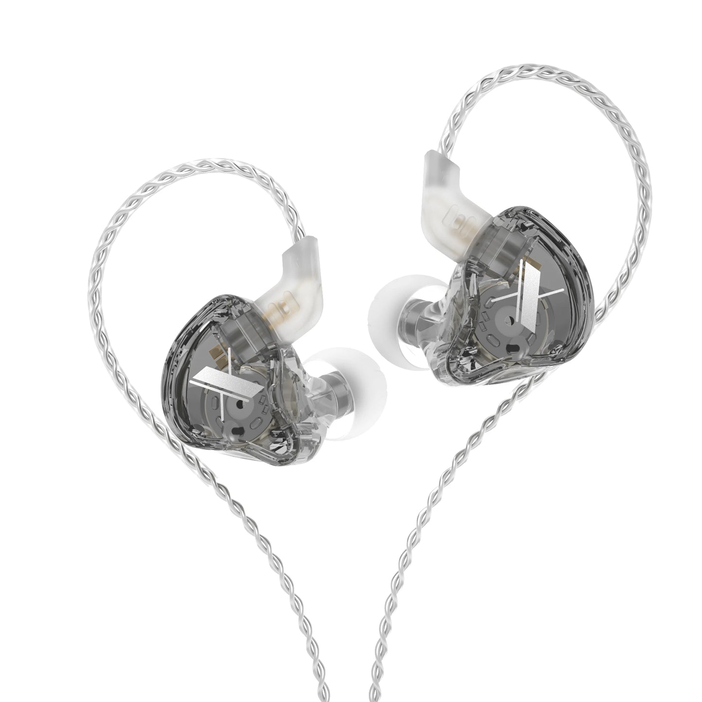 KZ EDX 1DD In Ear Earphones HIFI Bass Earbuds Monitor Earphones Sport Noise Cancelling Headset Silver-plated Cable KZ ZEX EDS