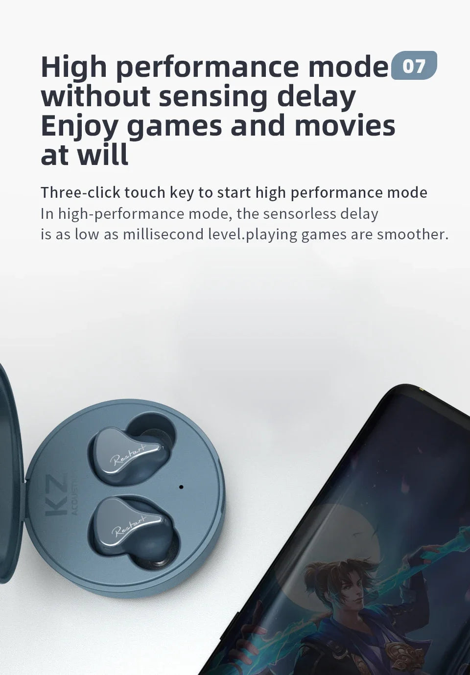 KZ SKS TWS 5.2 Bluetooth Headphone 1DD 1BA Hybrid Earphones Noise Touch Control Cancelling Sport Game Headset KZ SA08PRO VXSPRO