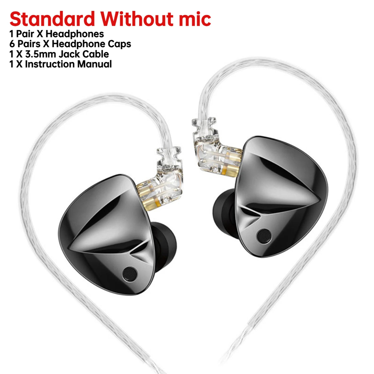 KZ D-Fi Wired Headphones 4-Level CustomizableTuning Switch HiFi Bass Earphone Dynamic In-Ear Monitor Earbuds 3D Stereo Headset