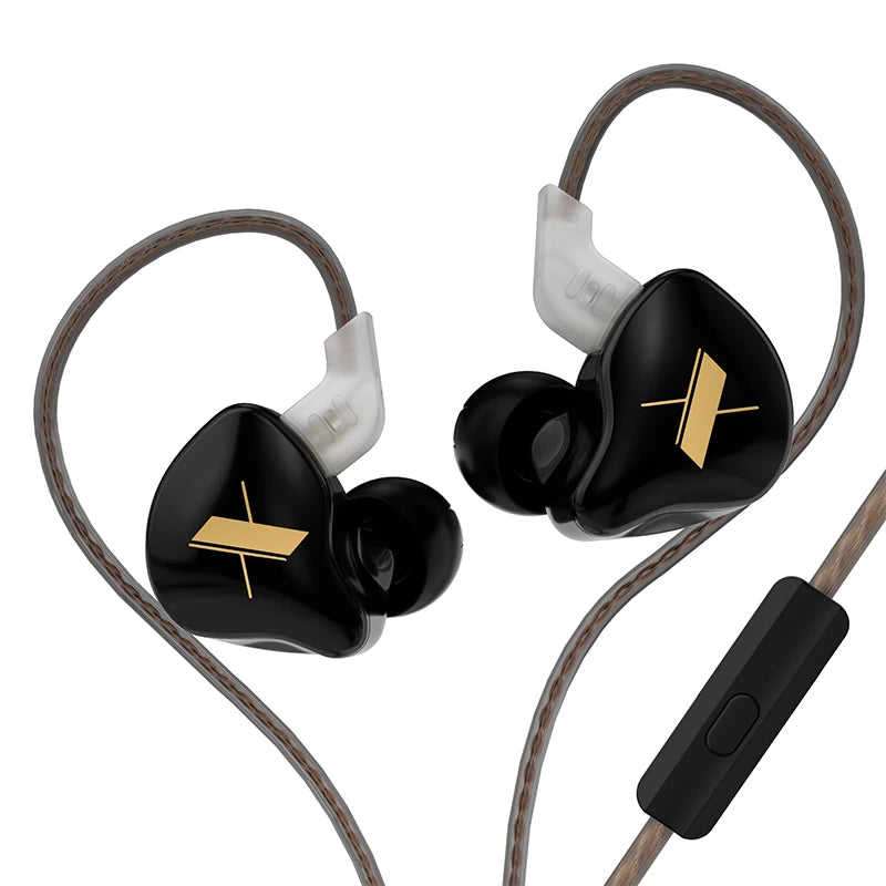 KZ EDX 1DD In Ear Earphones HIFI Bass Earbuds Monitor Earphones Sport Noise Cancelling Headset Silver-plated Cable KZ ZEX EDS