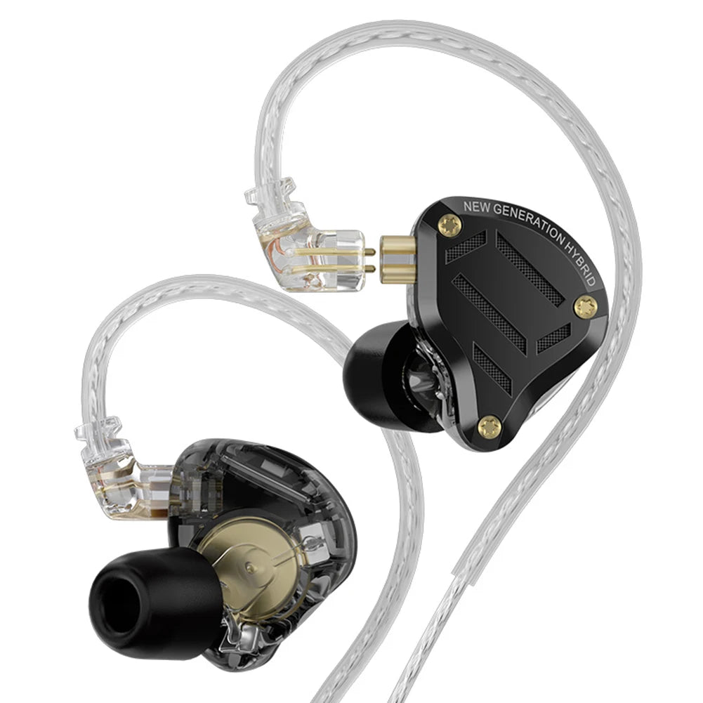 KZ ZS10 Pro 2 HIFI Bass Metal Earphone 4BA+1DD Dynamic Driver Earbud Wired Headset Noise Cancelling Sport Gaming Music Headphone