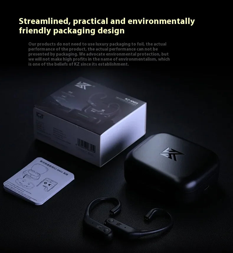 Kz An01 Ear-Hanging Earphone Wireless Bluetooth Active Noise Reduction Portable Earphone Hifi Audio Decoding Custom Muisc Gifts