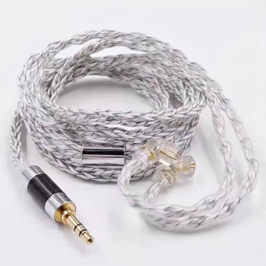 784 Cores KZ Earphones Cable Uparade Cable Silver Plated KZ Headphone Cord Silver Blue Hybrid Replacement Headset Wire KZ