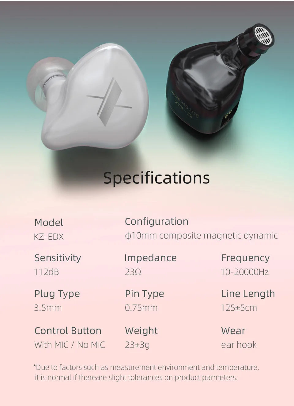 KZ EDX 1DD In Ear Earphones HIFI Bass Earbuds Monitor Earphones Sport Noise Cancelling Headset Silver-plated Cable KZ ZEX EDS