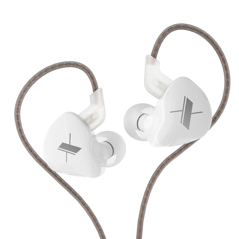 KZ EDX 1DD In Ear Earphones HIFI Bass Earbuds Monitor Earphones Sport Noise Cancelling Headset Silver-plated Cable KZ ZEX EDS