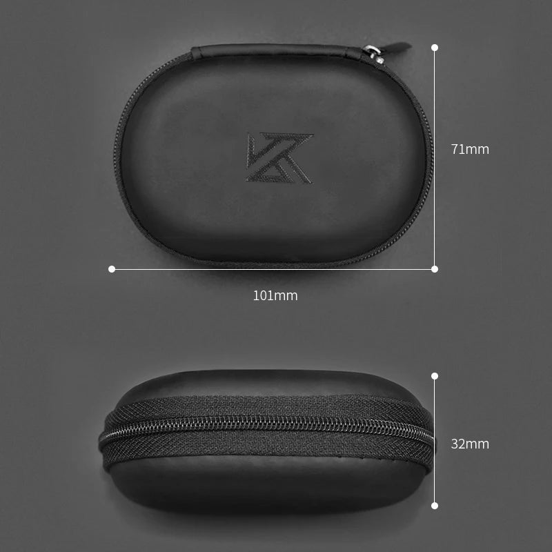 KZ Portable Earphone Storage Case Compact Travel Dustproof Audio Accessories Organizer Box Anti-Lost