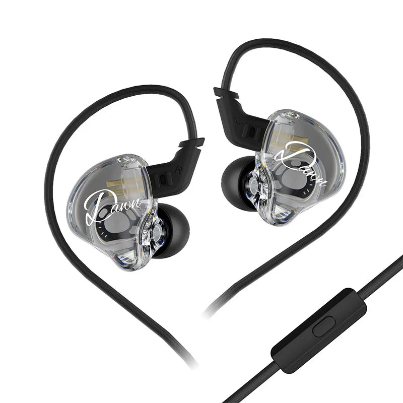 KZ Dawn 10mm Large-Diameter Dynamic Driver Unit In-ear Earphones Hifi Monitor Sound Quality Earbud Silver-plated/OFC Flat Cable