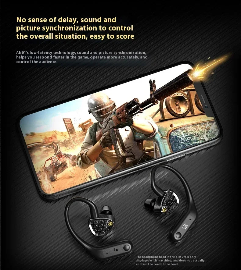 Kz An01 Ear-Hanging Earphone Wireless Bluetooth Active Noise Reduction Portable Earphone Hifi Audio Decoding Custom Muisc Gifts