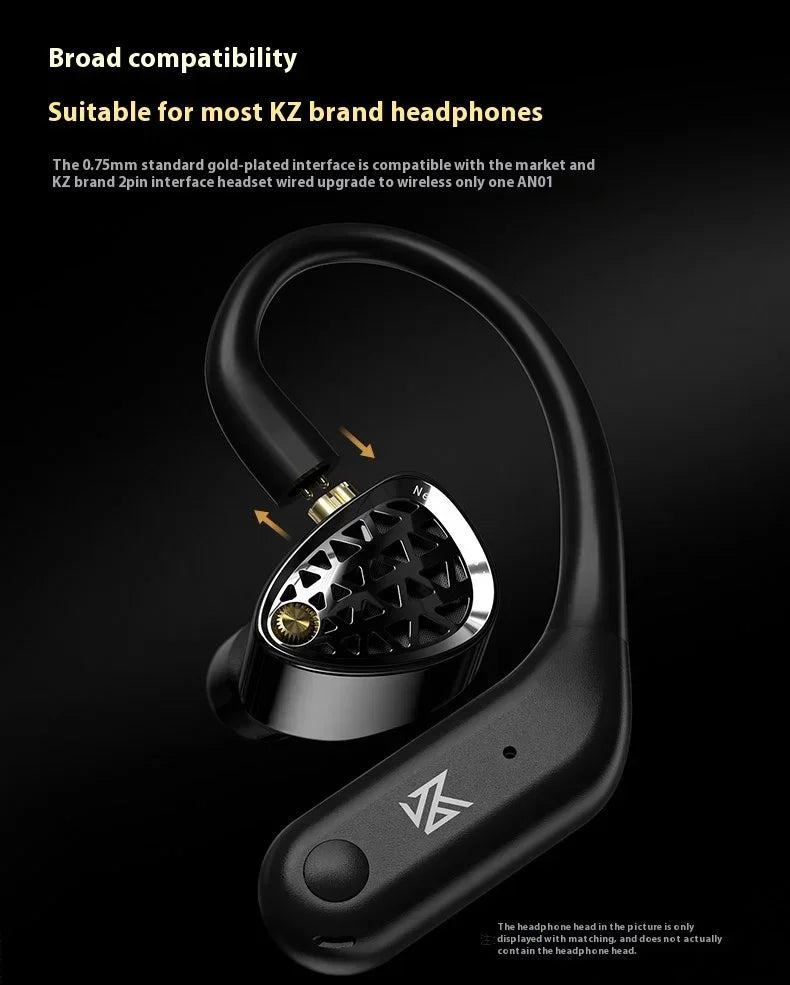 Kz An01 Ear-Hanging Earphone Wireless Bluetooth Active Noise Reduction Portable Earphone Hifi Audio Decoding Custom Muisc Gifts
