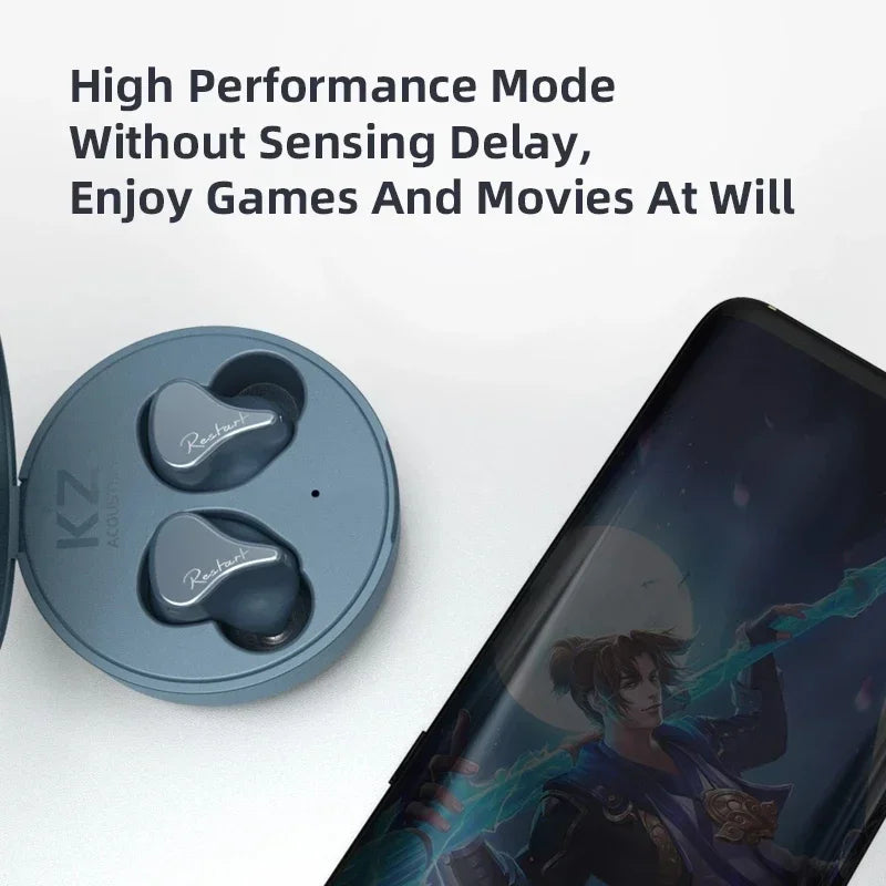 KZ SKS 1DD 1BA Hybrid Earphones TWS Bluetooth 5.2 Headphone Noise Touch Control Cancelling Sport Music Headsets KZ SA08PRO S2