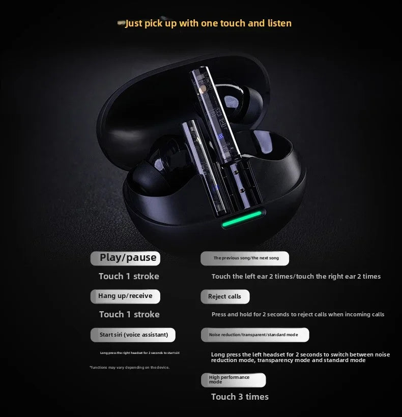 KZ-Carol Pro True Wireless Bluetooth 5.4 HD Lcad Decoding ANC Active Noise Reduction In Ear Bluetooth Earphones