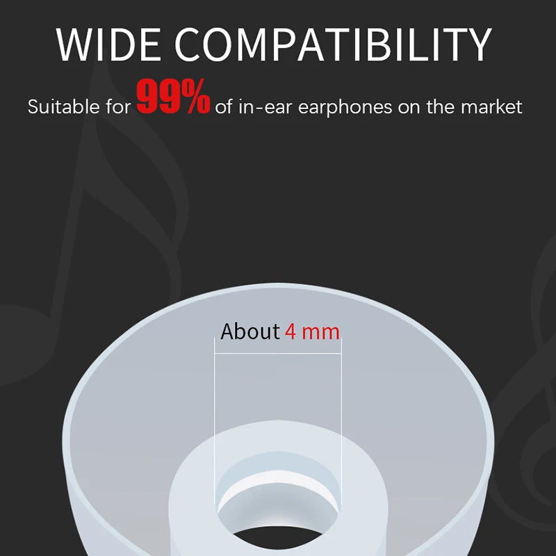 KZ 3Pair(6PCS) Earphone Soft Silicone Earpads Noise Isolating Comfortable Transparent Ear Tips Earbuds In Earphone Headphones