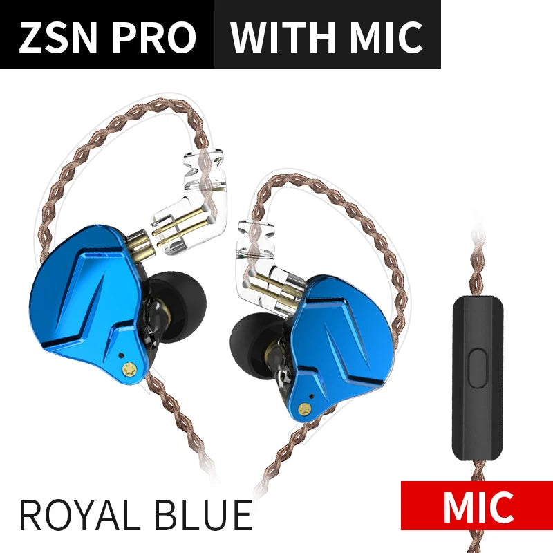 KZ ZSN PRO 1BA+1DD Hybrid In Ear Earphone HIFI DJ Monito Running Sport Earphone Earbud KZ ZS10 PRO AS10 KZ ZSX KZ ZSN PRO AS06