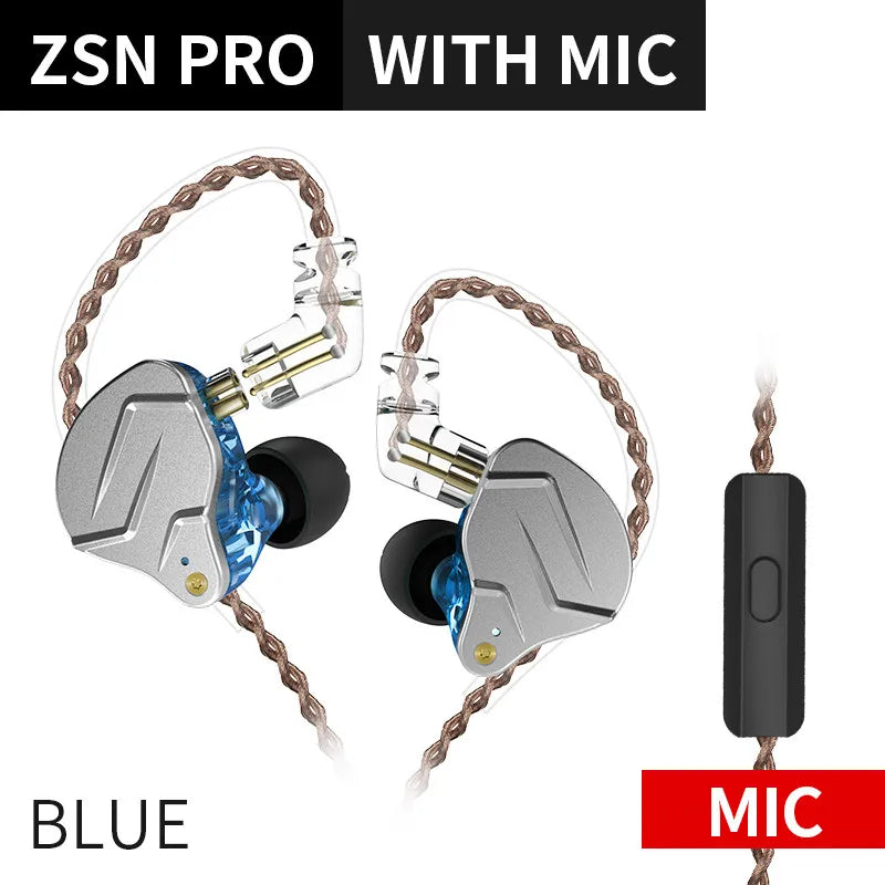 KZ ZSN PRO 1BA+1DD Hybrid In Ear Earphone HIFI DJ Monito Running Sport Earphone Earbud KZ ZS10 PRO AS10 KZ ZSX KZ ZSN PRO AS06