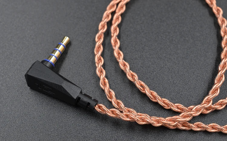 KZ Earphone Original cable high-purity Oxygen-free Copper Upgrade Cable KZ Headset Cable For KZ ZAX ZSX ZS6  ZST ZSR ZS10 PRO
