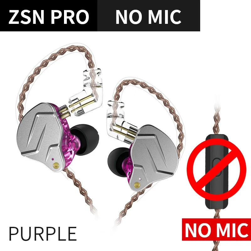 KZ ZSN PRO 1BA+1DD Hybrid In Ear Earphone HIFI DJ Monito Running Sport Earphone Earbud KZ ZS10 PRO AS10 KZ ZSX KZ ZSN PRO AS06