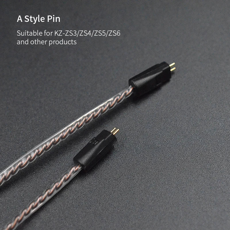 KZ Earphone Original cable high-purity Oxygen-free Copper Upgrade Cable KZ Headset Cable For KZ ZAX ZSX ZS6  ZST ZSR ZS10 PRO