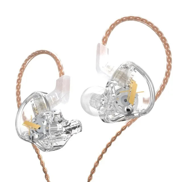 KZ EDX 1DD In Ear Earphones HIFI Bass Earbuds Monitor Earphones Sport Noise Cancelling Headset Silver-plated Cable KZ ZEX EDS