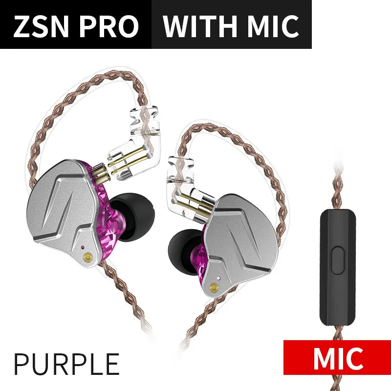 KZ ZSN PRO 1BA+1DD Hybrid In Ear Earphone HIFI DJ Monito Running Sport Earphone Earbud KZ ZS10 PRO AS10 KZ ZSX KZ ZSN PRO AS06