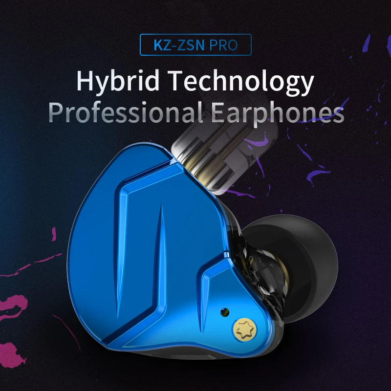 KZ ZSN PRO 1BA+1DD Hybrid In Ear Earphone HIFI DJ Monito Running Sport Earphone Earbud KZ ZS10 PRO AS10 KZ ZSX KZ ZSN PRO AS06