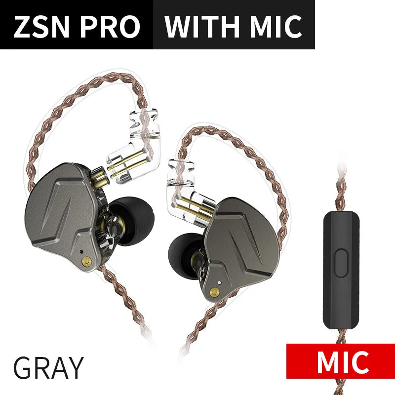 KZ ZSN PRO 1BA+1DD Hybrid In Ear Earphone HIFI DJ Monito Running Sport Earphone Earbud KZ ZS10 PRO AS10 KZ ZSX KZ ZSN PRO AS06
