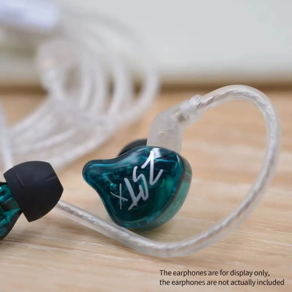 Silver Plated KZ Earphones Cables With Microphone Upgrade Cable KZ Headphones Wire High-Purity In Ear Wired Earphones KZ