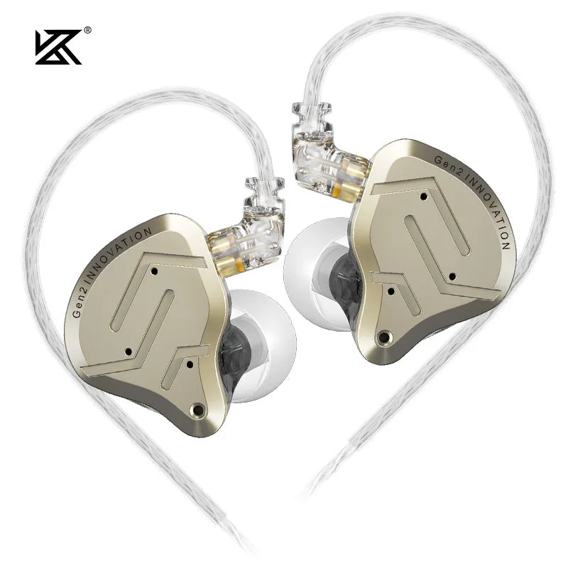 KZ ZSN Pro 2 1BA+1DD Hybrid Driver In Ear Earphone HIFI Bass Earbuds Metal Monitor Earphone Sport Headset  Interchangeable earph