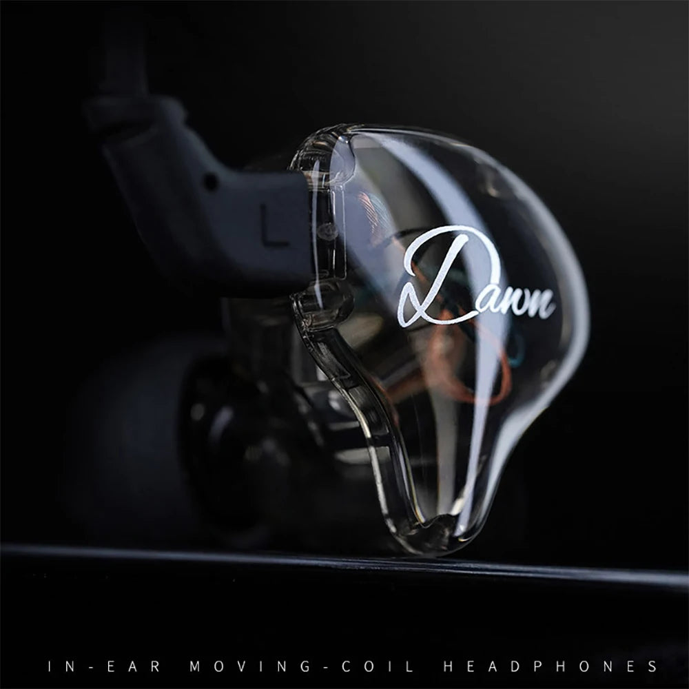 2025 NEW KZ Dawn Wired Headphone In-Ear HiFi IEM Transparent DJ Wired Music Headset Sports Gaming Custom Noise Reduction Earbuds