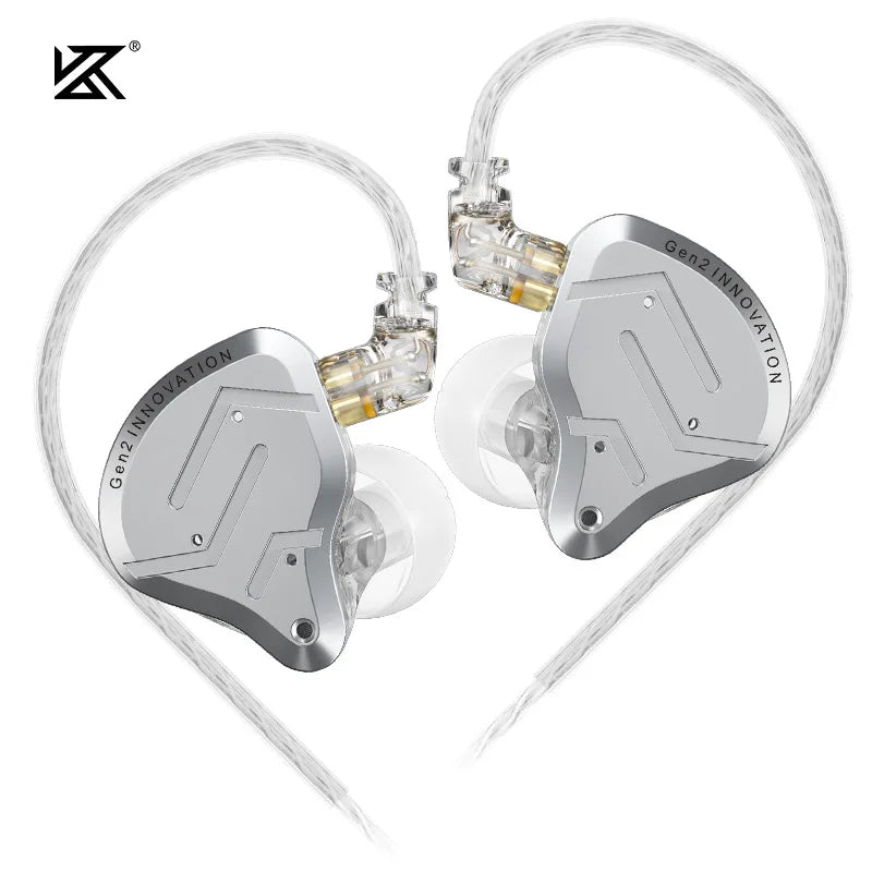 KZ ZSN Pro 2 1BA+1DD Hybrid Driver In Ear Earphone HIFI Bass Earbuds Metal Monitor Earphone Sport Headset  Interchangeable earph