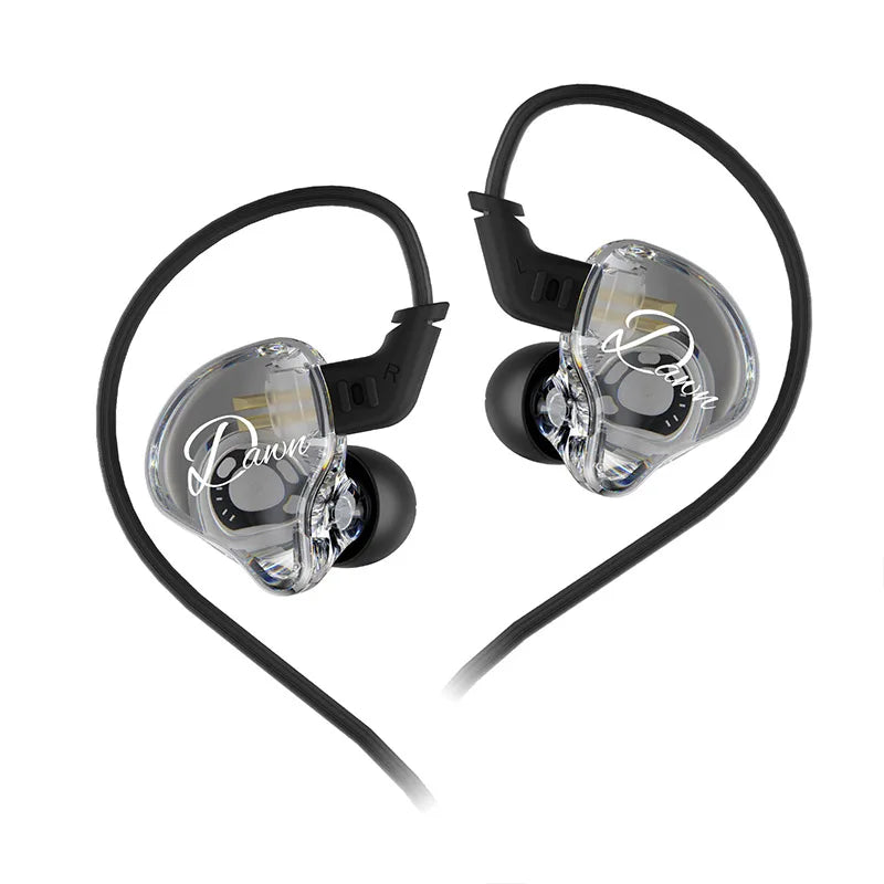 KZ Dawn 10mm Large-Diameter Dynamic Driver Unit In-ear Earphones Hifi Monitor Sound Quality Earbud Silver-plated/OFC Flat Cable