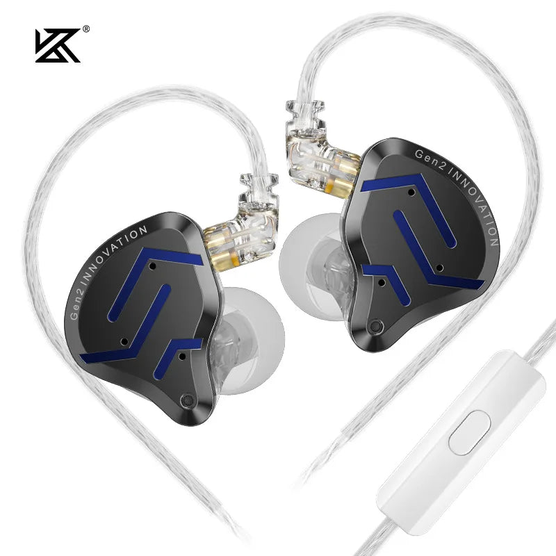 KZ ZSN Pro 2 1BA+1DD Hybrid Driver In Ear Earphone HIFI Bass Earbuds Metal Monitor Earphone Sport Headset  Interchangeable earph