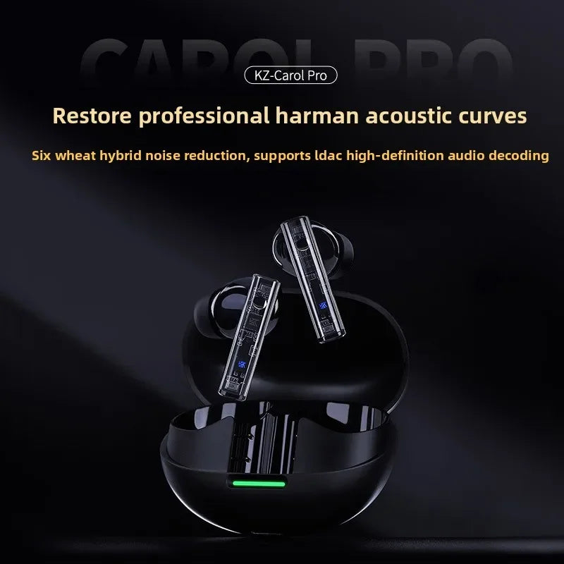 KZ-Carol Pro  True Wireless Bluetooth 5.4 HD Lcad Decoding ANC Active Noise Reduction In Ear Bluetooth Earphones