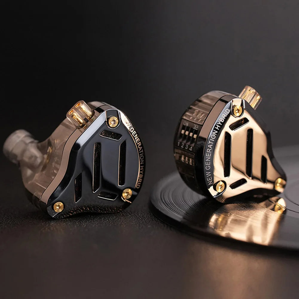 KZ ZS10 Pro 2 HIFI Bass Metal Earphone 4BA+1DD Dynamic Driver Earbud Wired Headset Noise Cancelling Sport Gaming Music Headphone