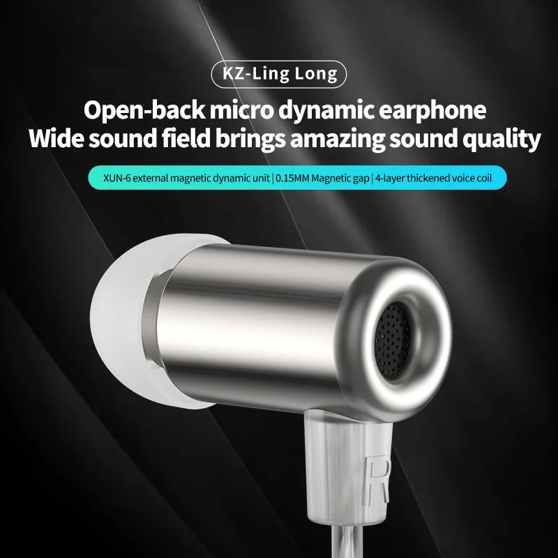 KZ Ling Long  In EarEarphones Dynamic HIFI Bass Earbuds  Monitor Headphones Sport Noise Cancelling Headset KZ EDX PRO ZSX