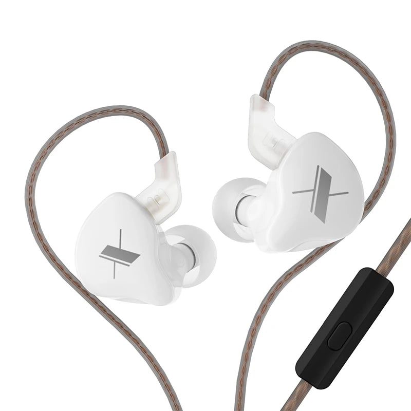 KZ EDX 1DD In Ear Earphones HIFI Bass Earbuds Monitor Earphones Sport Noise Cancelling Headset Silver-plated Cable KZ ZEX EDS