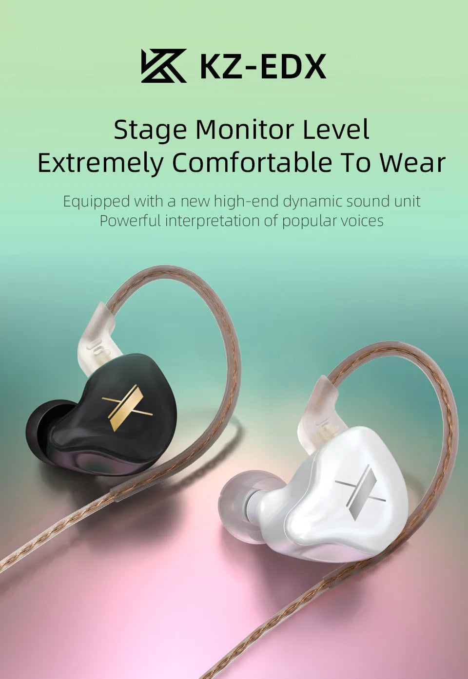 KZ EDX 1DD In Ear Earphones HIFI Bass Earbuds Monitor Earphones Sport Noise Cancelling Headset Silver-plated Cable KZ ZEX EDS