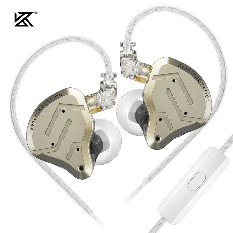 KZ ZSN Pro 2 1BA+1DD Hybrid Driver In Ear Earphone HIFI Bass Earbuds Metal Monitor Earphone Sport Headset  Interchangeable earph
