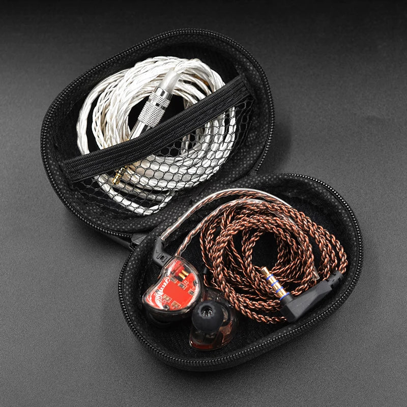 KZ Portable Earphone Storage Case Compact Travel Dustproof Audio Accessories Organizer Box Anti-Lost