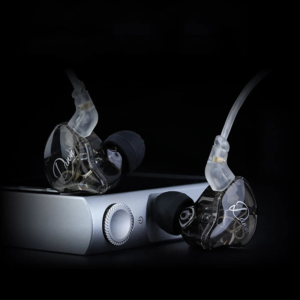 2025 NEW KZ Dawn Wired Headphone In-Ear HiFi IEM Transparent DJ Wired Music Headset Sports Gaming Custom Noise Reduction Earbuds