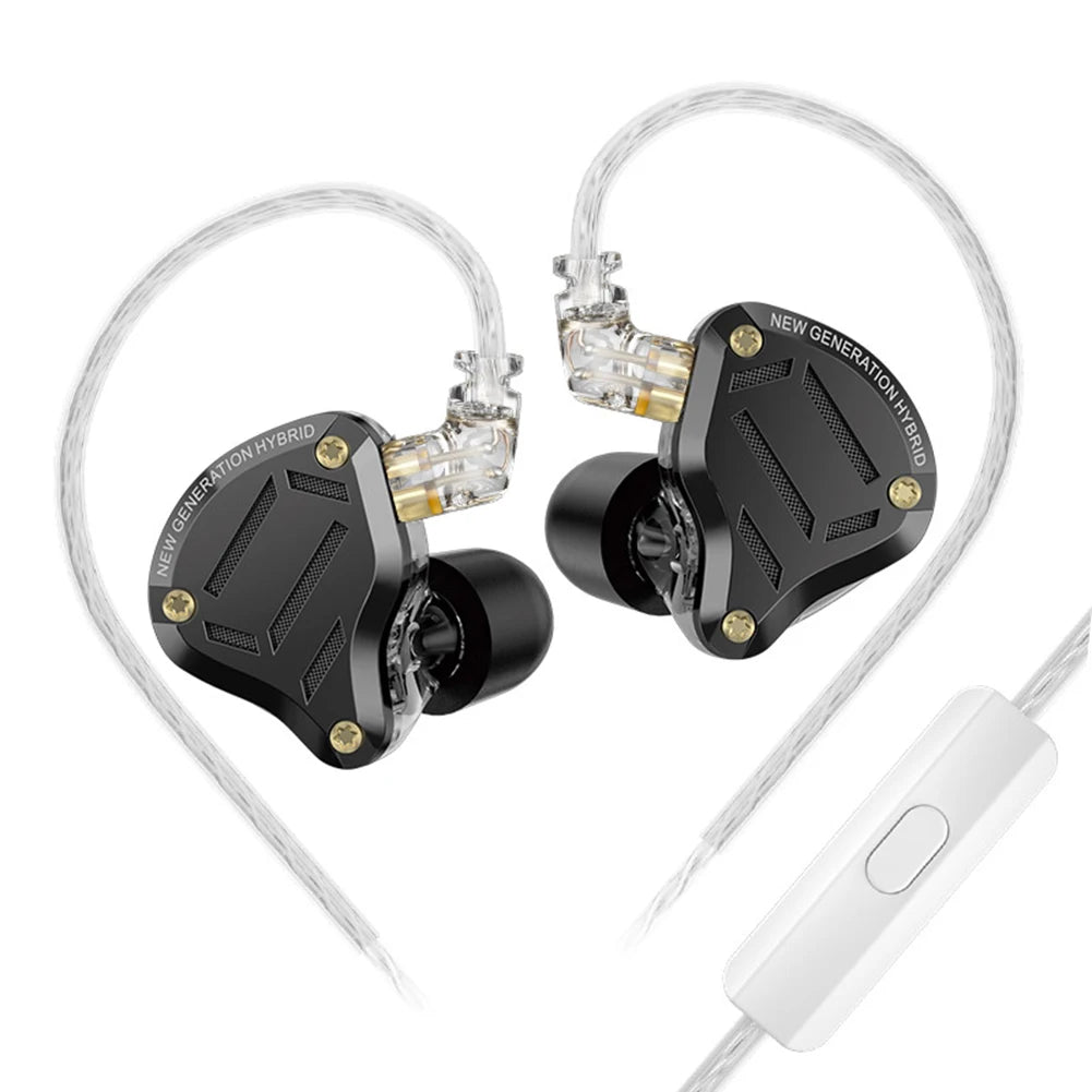 KZ ZS10 Pro 2 HIFI Bass Metal Earphone 4BA+1DD Dynamic Driver Earbud Wired Headset Noise Cancelling Sport Gaming Music Headphone