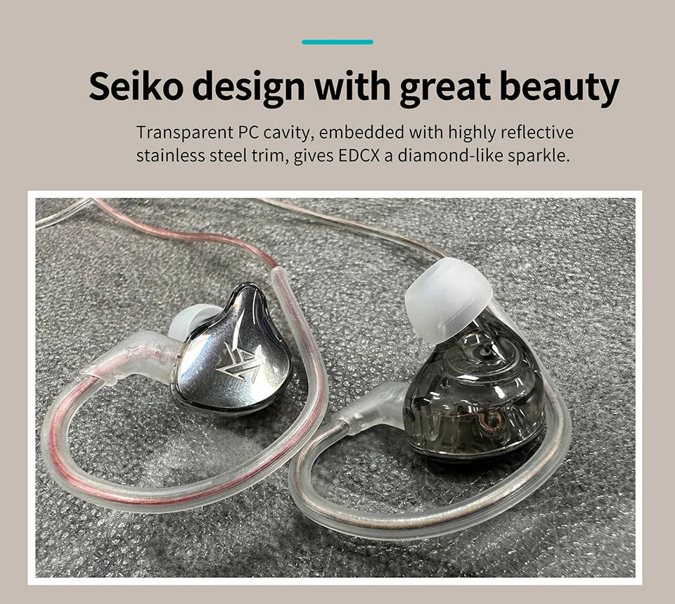 KZ EDCX In Ear Earphones Dynamic Wired Earphones Noise Reduction 3.5mm Plug Stereo Earphones Sports Game Earphones
