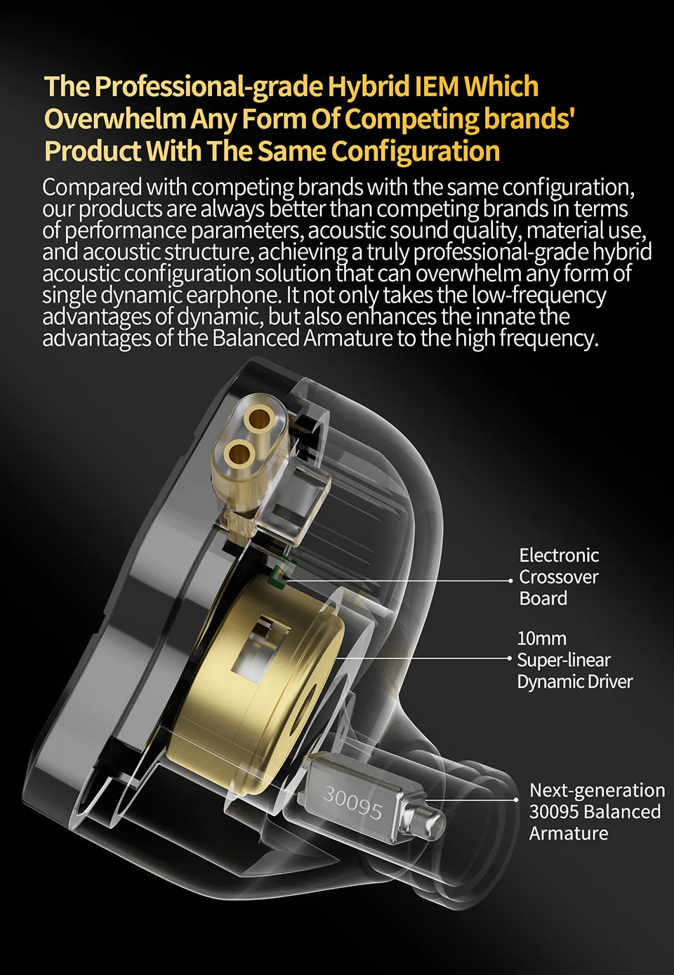 KZ ZSN Pro 2 1BA+1DD Hybrid Driver In Ear Earphone HIFI Bass Earbuds Metal Monitor Earphone Sport Headset  Interchangeable earph