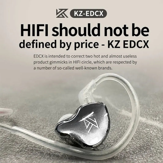 KZ EDCX In Ear Earphones Dynamic Wired Earphones Noise Reduction 3.5mm Plug Stereo Earphones Sports Game Earphones