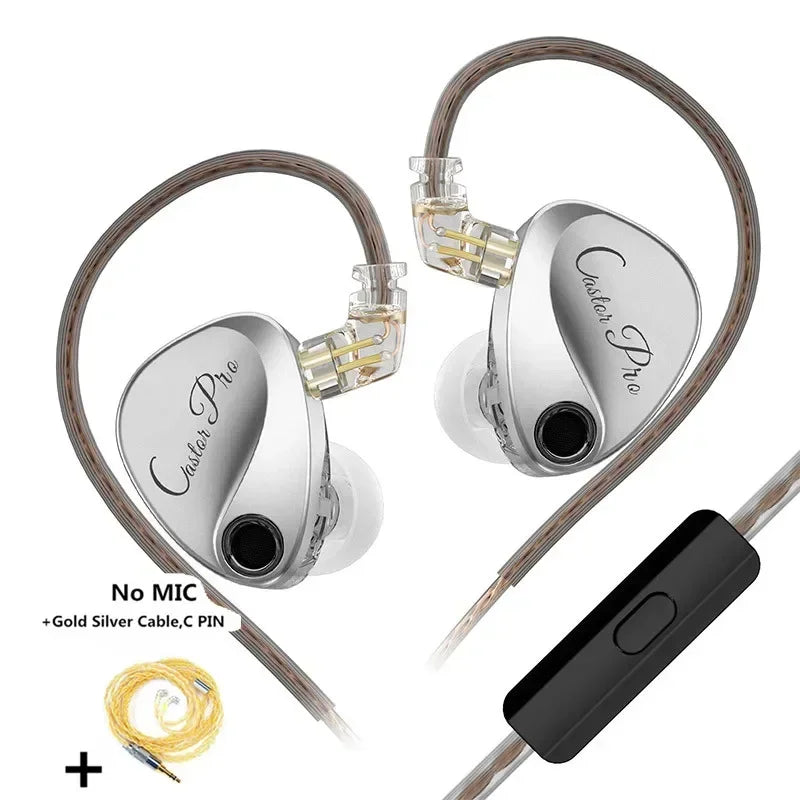 KZ Castor PRO in Ear Earphones Dynamic High-end Tunable Earbuds HiFi Sound Quality Bass Headsets Music Game Headphones IEMs