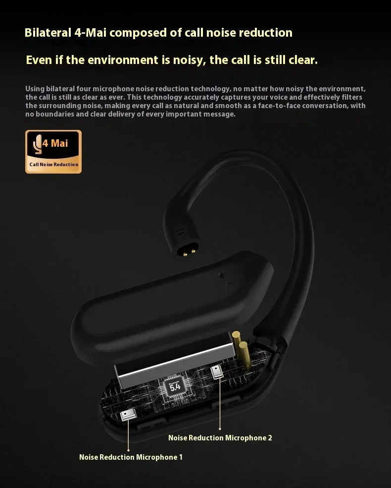 Kz An01 Ear-Hanging Earphone Wireless Bluetooth Active Noise Reduction Portable Earphone Hifi Audio Decoding Custom Muisc Gifts
