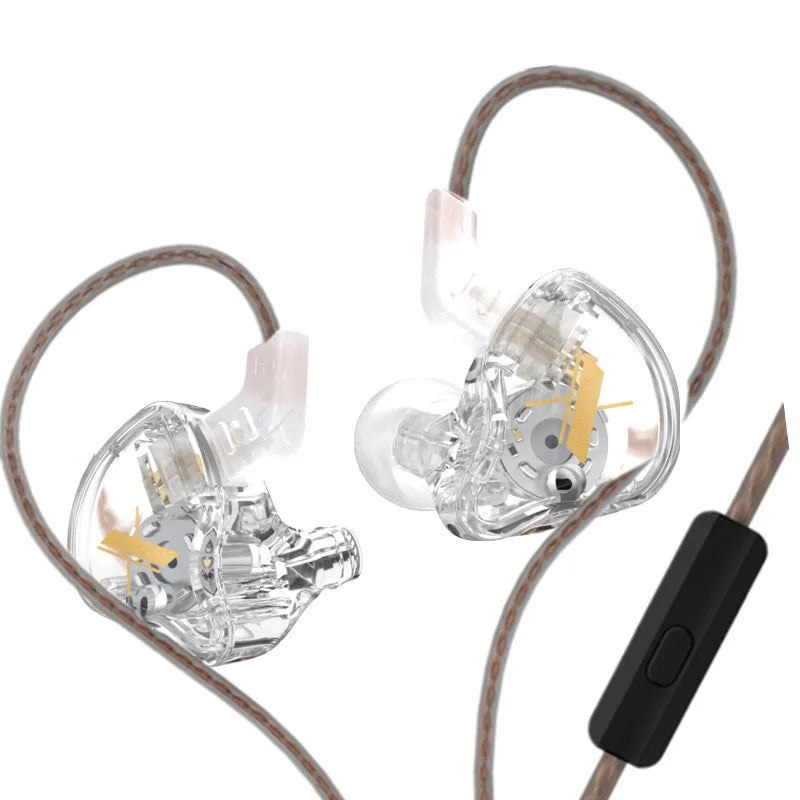 KZ EDX 1DD In Ear Earphones HIFI Bass Earbuds Monitor Earphones Sport Noise Cancelling Headset Silver-plated Cable KZ ZEX EDS