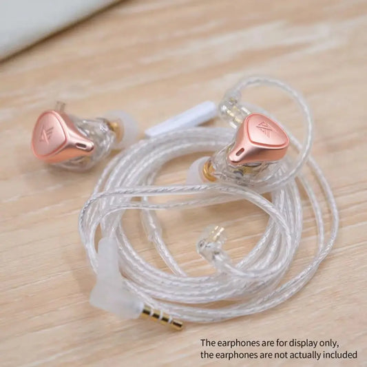 Silver Plated KZ Earphones Cables With Microphone Upgrade Cable KZ Headphones Wire High-Purity In Ear Wired Earphones KZ