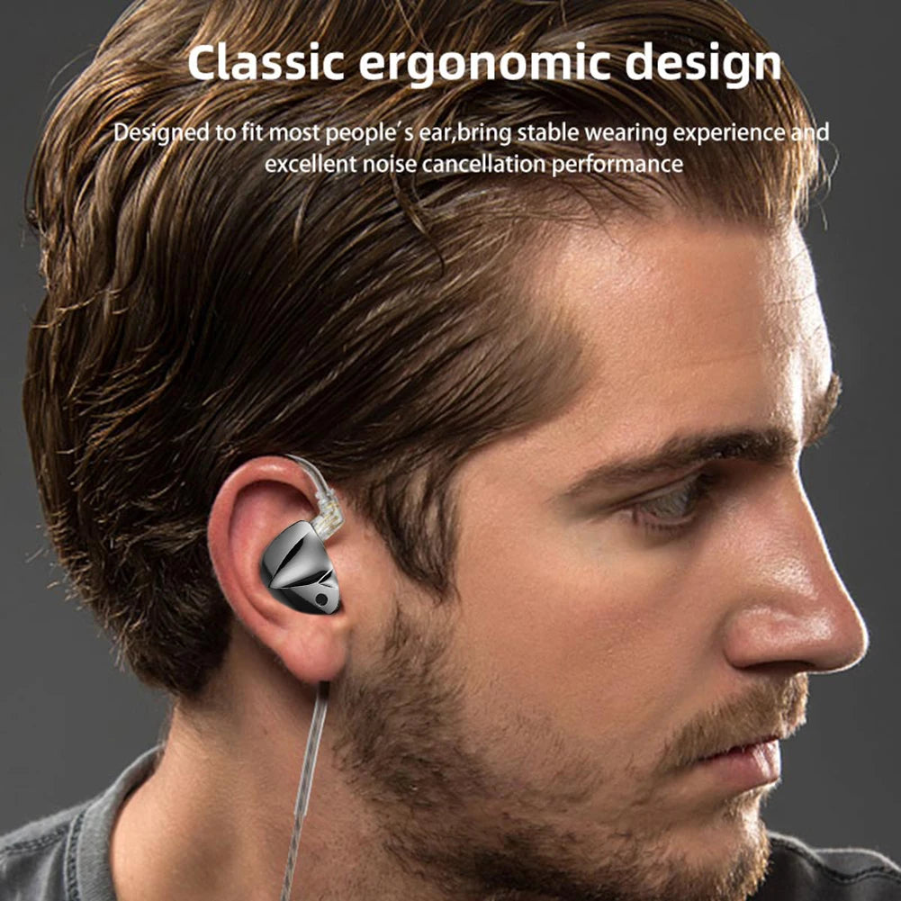 KZ D-Fi Wired Headphones 4-Level CustomizableTuning Switch HiFi Bass Earphone Dynamic In-Ear Monitor Earbuds 3D Stereo Headset