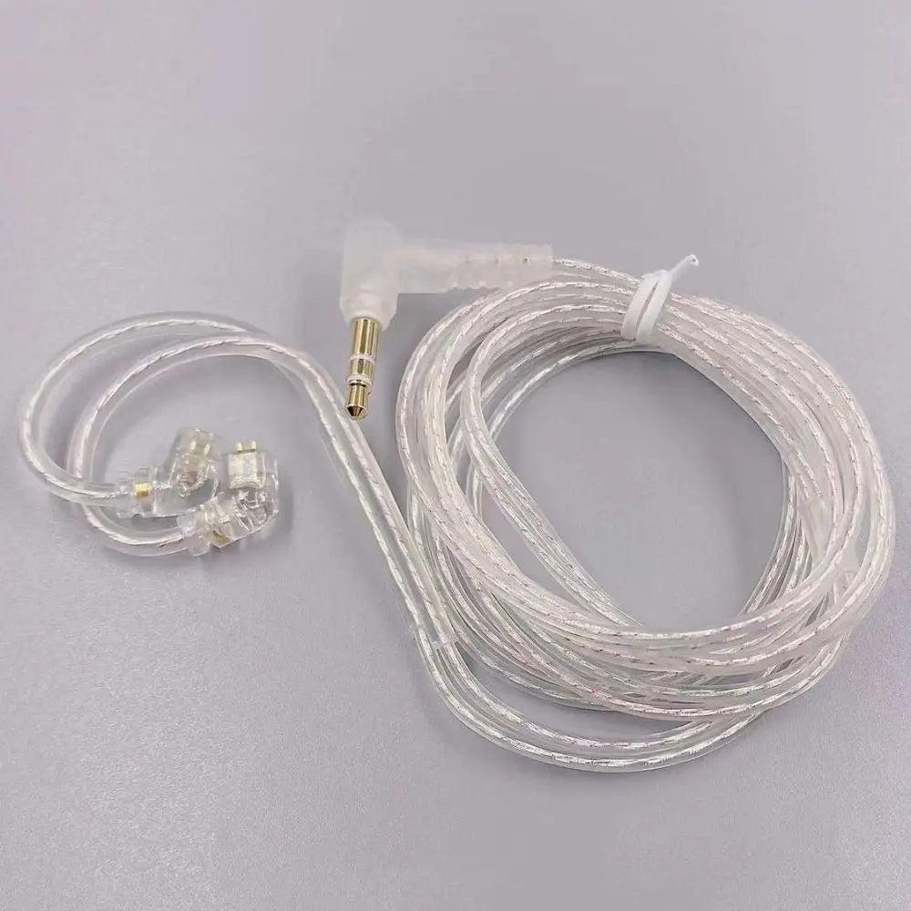 Silver Plated KZ Earphones Cables With Microphone Upgrade Cable KZ Headphones Wire High-Purity In Ear Wired Earphones KZ
