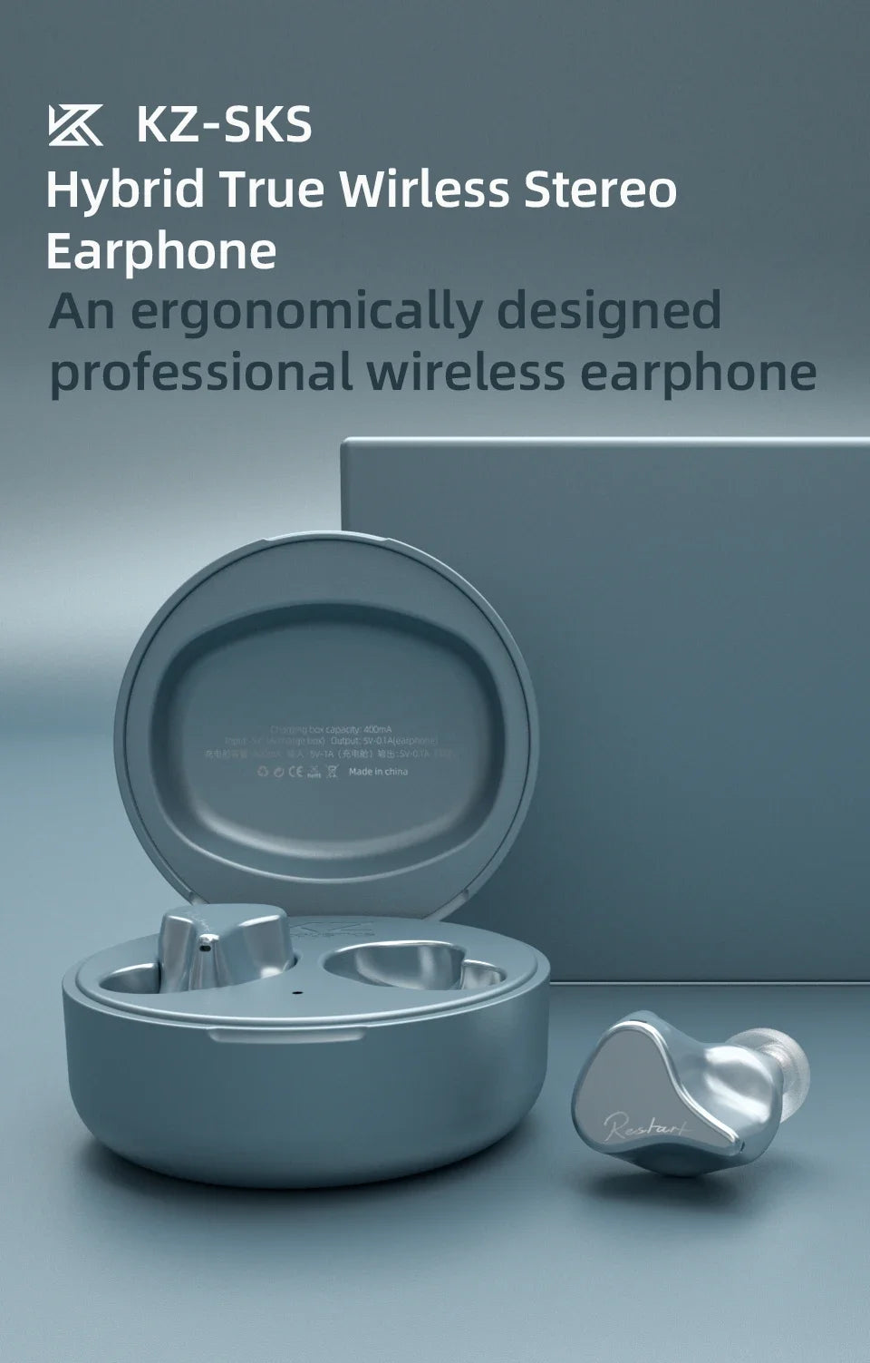 KZ SKS TWS 5.2 Bluetooth Headphone 1DD 1BA Hybrid Earphones Noise Touch Control Cancelling Sport Game Headset KZ SA08PRO VXSPRO